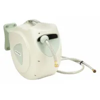 Spring Return Garden Hose Reel: 65 ft (5/8 in I.D.), 3/4 in FNPT, 150 psi Max Op Pressure