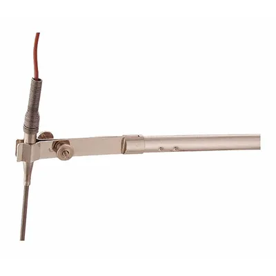 OHAUS Lab Frame Rod: Thermometer Clamp, Zinc, 8 1/4 in Overall Lg, 2_3 Prongs - Lab Clamps
