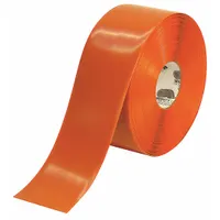 Floor Marking Tape: Extra-Durable, Solid, Orange, 4 in x 100 ft, 50 mil Tape Thick, Mighty Line® (MPN 4RO)