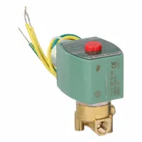 REDHAT Solenoid Valve: 2-Way, Normally Closed, 1/8 in Pipe Size, 24V DC, High Flow, Brass Body (MPN 8262H002)