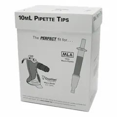 Non-sterile, single-use pipette tip made of clear polypropylene. Designed for use with MLA Pipettors, with a 10 mL capacity and 7/8 in overall diameter. Supplied in a bulk bag configuration without a filter. Suitable for general liquid handling applications such as reagent mixing or media dispensing.
