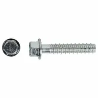 RED HEAD Screw Anchor: 3 in Overall Lg, 5/8 in Dia, Steel, External Hex, Hex, Steel, 10 PK (MPN LDT-5830)
