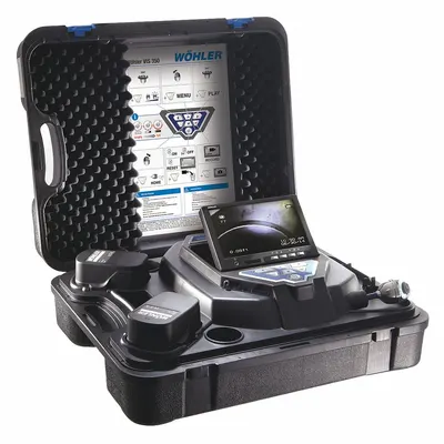 WOHLER Pipe Inspection System: VIS 350, 100 ft Lg., 8 in Max. Pipe Dia. - Wohler Pipe Inspection Camera Reels