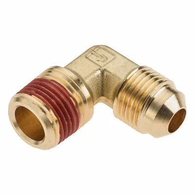 PARKER Flared Fitting Elbow: 1/4 in OD x 1/8 in Pipe Fitting Size, Flared/Threaded - Standard Brass 45-Degree Flare Tube Fittings