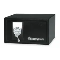 Safe: Key Lock, 0.35 cu ft Capacity, Steel, 6 5/8 in H x 11 3/8 in W x 10 3/8 in D, Not Fire Rated (MPN X031)