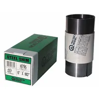 Shim Stock,6" W,180" L,0.025" Thk: 180 in Shim Lg, 6 in Shim Wd, 0.025 in Thick, Steel, Plain (MPN 16760)
