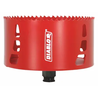 DIABLO Hole Saw: 5 in Saw Dia., 4 Teeth per Inch, 2 3/8 in Max. Cutting Dp - Multi-Material-Cutting Hole Saws without Arbor