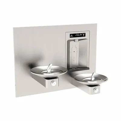 HAWS Drinking Fountain: In-Wall, Non-Refrigerated - In-Wall Two-Level Drinking Fountains with Bottle Fillers