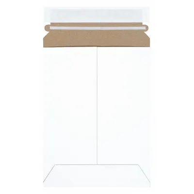 STAYFLATS Mailer Envelopes: 6 in x 8 in, 6 in x 8 in, 0.02 in Material Thick, With Tear Strip - Stayflat Self-Sealing Chipboard Mailers
