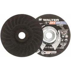 General-purpose cut-off wheel for carbon and stainless steel. Type 27 depressed center design with 46 grit. Dimensions: 6" diameter, 1/16" thickness, 7/8" arbor hole. Suitable for metal fabrication, maintenance, and repair cutting applications.