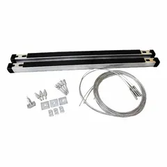 This strut and mounting kit includes steel struts with a nitrile seal, designed for supporting square ducts in HVAC systems. Compatible with 3/8 in threaded rods, the kit provides a secure mounting solution for ductwork installations.