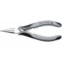 Electronic Pliers: ESD-Safe, 5 3/4 in Overall Lg, 1 3/8 in Jaw Lg, 1/8 in Tip Wd, Smooth (MPN 35 62 145 ESD)