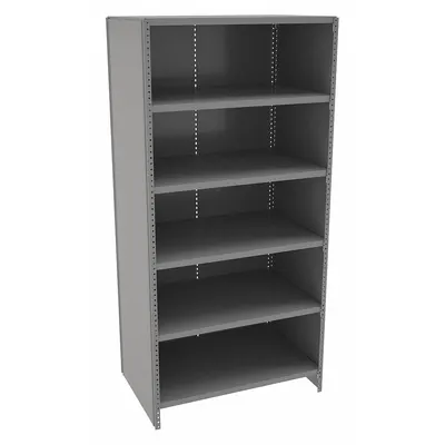 TENNSCO Metal Shelving: Standalone, Light-Duty, 36 in x 24 in, 72 in Overall Ht - Light-Duty Standalone Closed Metal Shelving