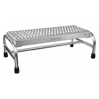 COTTERMAN Step Stool: 1 Steps, 10 in Overall Ht, 500 lb Load Cap, Aluminum - Rigid Step Stools