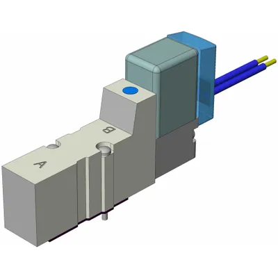 SMC Solenoid Air Control Valve: Five-Way / Two-Position, SYJ3000, Single Solenoid - SMC SYJ Series Directional Control Valves