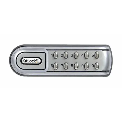 CODELOCKS Electronic Keyless Lock: Powder Coated, Cam Latch, 1 5/8 in Body Ht - Electronic Keypad Cabinet & Locker Locks