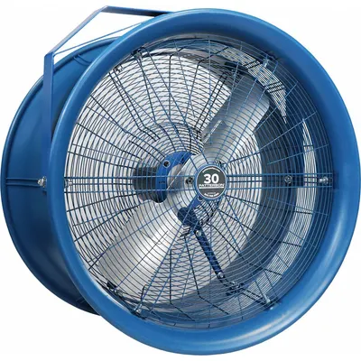 PATTERSON Mounted Fan: 30 in Blade Dia, 115/208 to 230V AC, 1 hp Motor HP - High-Velocity Industrial Wall-Mount Fans