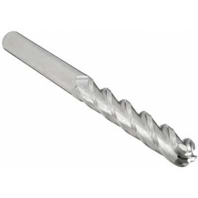 OEM Carbide Ball End Mill, 4 Flute, 1" Mill Dia, 1-1/2" LOC, 6" OAL - General Purpose Carbide Ball End Mills