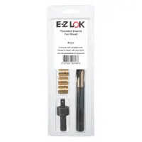 Thread Insert Kit: 5/16"-18 Int Thrd Sz, 5/8 in Overall Lg, 19/32 in Dia, Brass, Plain, Brass, Plain (MPN EZ-400-5)