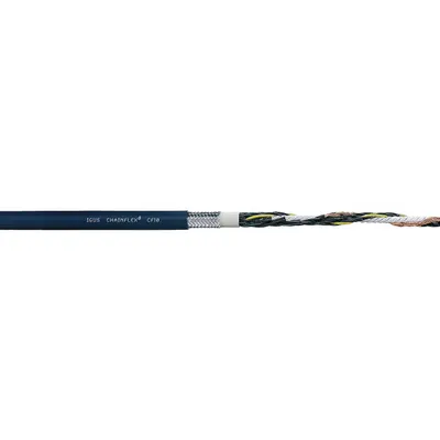 CHAINFLEX Control Cable: 24 AWG, 8 Conductors, Order by the Foot, TPR Jacket - Continuous Flexing Control Cables