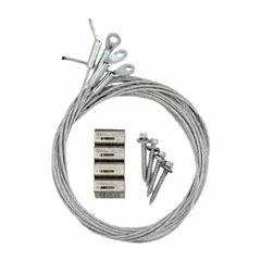 Struts and mounting kit for industrial suspension applications. Includes a 3/4 in Tech Screw for secure fastening. Used for mounting and supporting struts in HVAC, material handling, or mechanical systems.