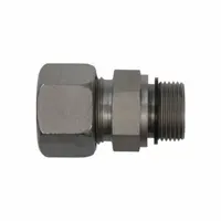This flareless bite-type stainless steel compression fitting adapter connects 20 mm OD tubing to a 3/4 in MBSPP threaded port. Suitable for hydraulic, pneumatic, and process instrumentation systems requiring leak-resistant connections