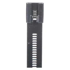 This coated 316 stainless steel cable tie secures and bundles cables, hoses, or wires in harsh environments. It features a stainless steel barb locking style, a nominal length of 6 inches, a maximum bundle diameter of 2 inches, and a width of 0.29 inches. The black coating provides corrosion resistance. Sold in a 10-pack.
