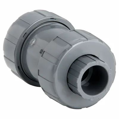 HAYWARD Check Valve: Ball, Inline Valve Body, PVC, 3/4 in Pipe Size, True Union Socket/NPT - PVC Ball Check Valves