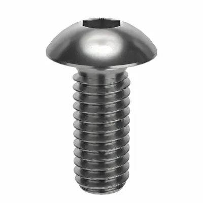 FOREVERBOLT Socket Head Cap Screw: M4x0.70 Thread Size, 10 mm Lg, Button, NL-19, Stainless Steel - Button Head Socket Cap Screws