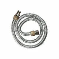 Gas Connector: 3/8 in Hose Inside Dia., 4 ft Hose Lg, 60,500 BTU Capacity, Silver, FNPT x FNPT (MPN 20-3122-48)