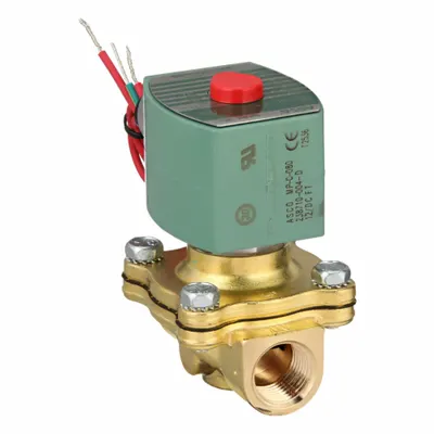 REDHAT Solenoid Valve: 2-Way, Normally Closed, 1/2 in Pipe Size, 12V DC, Watertight - 2-Way/2-Position, Normally Closed Solenoid Valves
