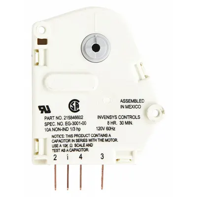 FRIGIDAIRE Defrost Timer: Mfr Part # 215846602 - Frigidaire Parts for Refrigerators & Freezers