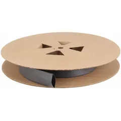Standard heat shrink tubing with a 1.5 in inner diameter before shrinking and 0.75 in after shrinking. Supplied in a 100 ft length on a spool. Used to insulate and protect electrical connections, wires, and cables from moisture, abrasion, and corrosion in industrial maintenance, automotive wiring, and panel building applications.