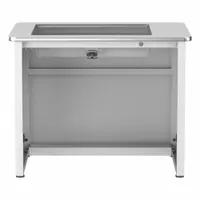 VERSADESK Computer Desk: Wood, White, 0 Drawers, 36 in Overall Wd, 31 in Overall Ht, White Frame (MPN DV3624-WW)