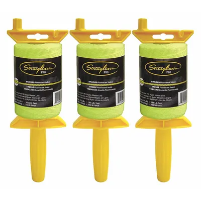 STRINGLINER Mason's Line Reel: Line Type Braided, Material Polyethylene - Masonry Leveling Line