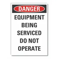 Danger Sign: Non-PVC Polymer, Mounting Holes Sign Mounting, 14 in x 10 in Nominal Sign Size (MPN LCU4-0575-ED_10x14)
