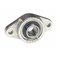 DAYTON 2 Bolt Flange Bearing: Radial Ball, 1 3/16 in Bore, Cast Iron, Set Screws, 5 9/16 in Lg (MPN 3FDE3)
