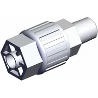 SMC High Purity Tube Fitting: 1/8 in Pipe x 1/4 in OD Size, NPT x Compression, PFA (MPN LQ3H2A-MN)