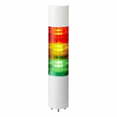 PATLITE Tower Light Assembly: 3 Tier, Sounder Tier Included, IP54, Amber/Green/Red - Three-Tier Tower Light Assemblies
