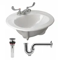 ZURN Bathroom Sink: White, Vitreous China, 20 1/2 in Overall Lg, 17 1/4 in Overall Wd, Wristblade (MPN Z5114.521.1.07.00.0)