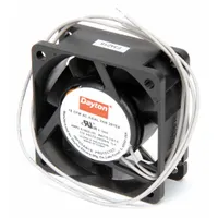 DAYTON Axial Fan: 18 cfm Airflow @ 0.000 in SP, 2 3/8 in Ht, 1 in Dp, Lead Wires, IP20, 115V AC (MPN 2RTE4)