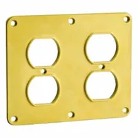 LEVITON 2 - Duplex Receptacle Coverplate - YELLOW: Portable Outlet Box Cover, Duplex Receptacles (MPN 3260-Y)