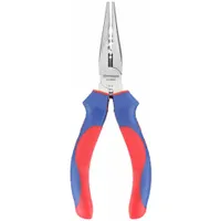 Needle Nose Plier: 2 1/4 in Max Jaw Opening, 6 in Overall Lg, 2 in Jaw Lg, 1/8 in Tip Wd, Serrated