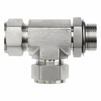 BRENNAN INDUSTRIES Single Ferrule Instrumentation Fittings: Compression x MORB x Compression (MPN NS6804-06-06-06-NWO-SS)