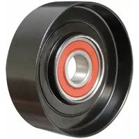 DAYCO Idler Pulley: Idler Pulley, 89148, Serpentine, Flat, Flangeless Flange, Light Duty, Steel