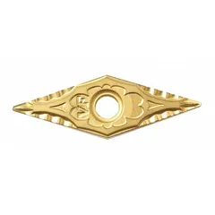 This diamond indexable turning insert is designed for precision machining of non-ferrous materials, composites, and abrasive alloys. It is suitable for turning, facing, and profiling operations, delivering high surface finish and extended tool life.