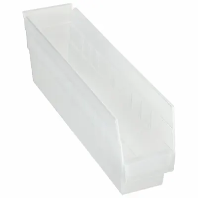 QUANTUM STORAGE SYSTEMS Shelf Bin: 17 7/8 in Overall Lg, 4 3/8 in x 6 in, Clear - Clearview Plastic Shelf Bins