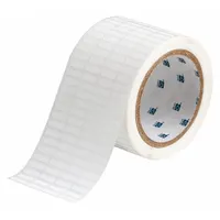Pre-Cut Label Stock Roll: 13/64 in x 21/32 in, 2 61/64 in x 13/64 in, Polyester, Permanent Adhesive (MPN THT-14-459-10)