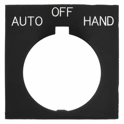 EATON Legend Plate: 30 mm Panel Mounting Size, Rectangular - Push-Button Rings & Plates