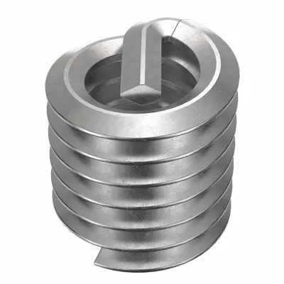 HELI-COIL Helical Insert: Tanged Tang Style, Free-Running, 1/4"-20 Thread Size, Plain - Free-Running Tanged Helical Inserts